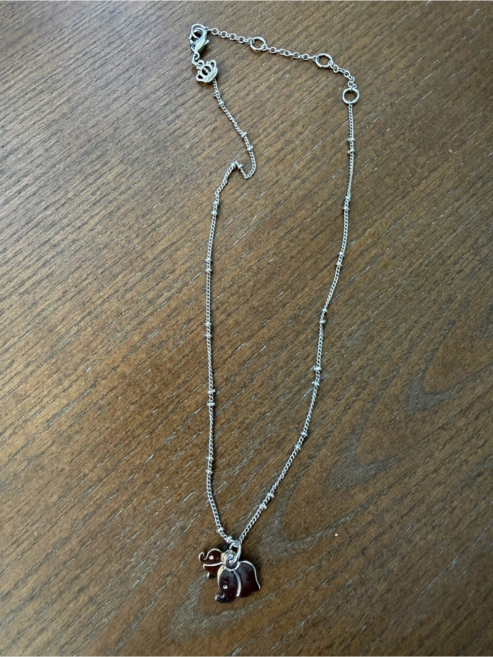 Premier Designs Silver Elephant Charm Necklace